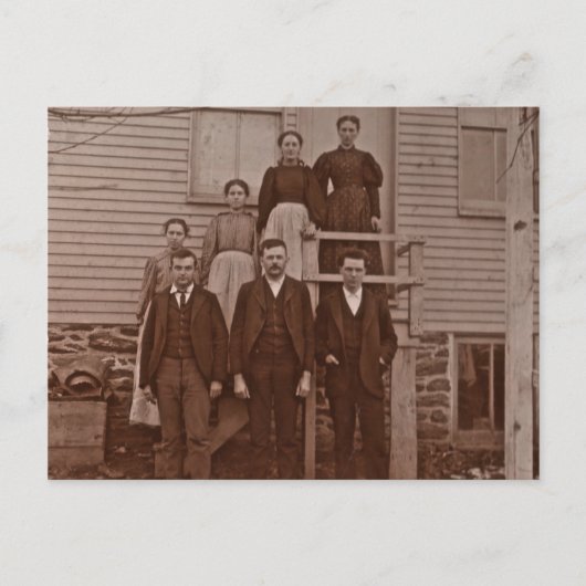 De kinderen van John & Mary Rupp ongeveer 1875 Briefkaart (Voorkant)