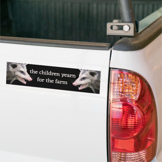 De kinderen verlangen naar het Boerderij Bumpersticker (Op Truck)