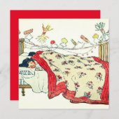 De kinderen waren alle snug in hun bedden genaaid feestdagenkaart (Voorkant / Achterkant)