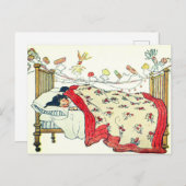 De kinderen waren alle snug in hun bedden genaaid feestdagenkaart (Voorkant / Achterkant)