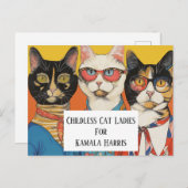 De kinderloze kat dames voor Kamala Briefkaart (Voorkant / Achterkant)