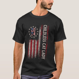 De kinderloze kattenvrouw 2024 Voorzitter Amerikaa T-shirt