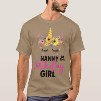 De kindermeisje van de geboorte Gift Unicorn Bir T-shirt