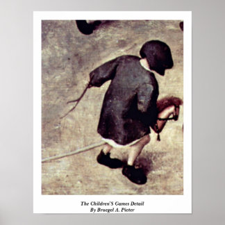 De kinderspellen zijn opgesloten door Bruegel A. P Poster