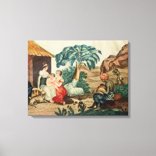 De kindertijd van Paul en Virginie Canvas Afdruk (Voorkant)