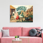 De kindertijd van Paul en Virginie Canvas Afdruk (Insitu (Woonkamer))