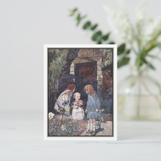 De kindertuin van Charles Robinson Briefkaart (Staand voorkant)