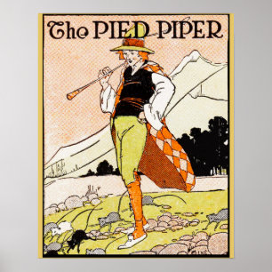 De kinderzuster van het Pied Piper Poster