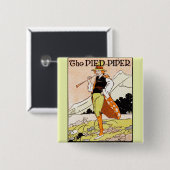 De kinderzuster van het Pied Piper Vierkante Button 5,1 Cm (Voorkant /achterkant)