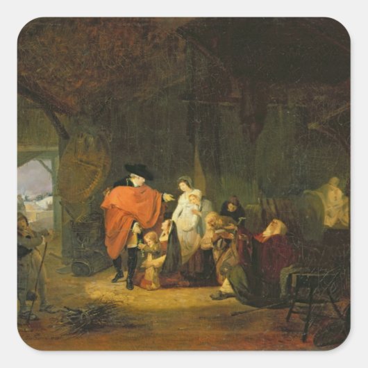 De Kindness van Louis XVI Vierkante Sticker (Voorkant)