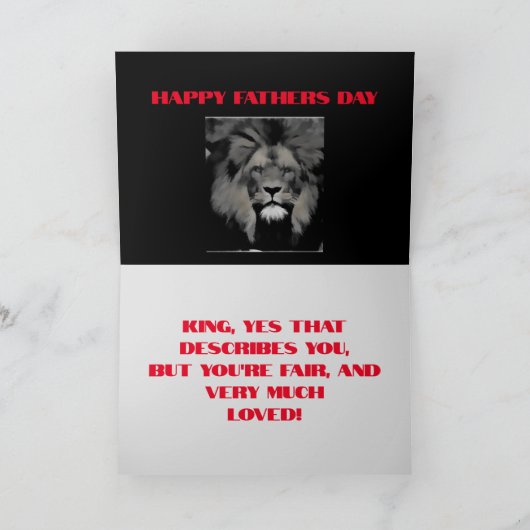 DE KING FATHERS DAY KAART (Binnen)