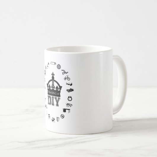 De King of DIY Black Letters Mok (Voorkant rechts)