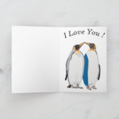 De King Penguins en de Grote Maan Valentijnse Feestdagen Kaart (Binnen)