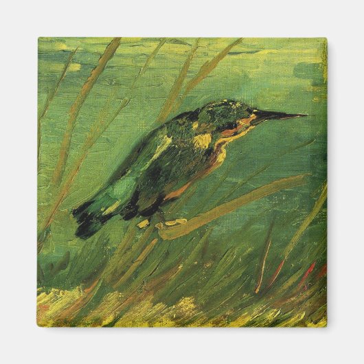 De Kingfisher Van Gogh Fine Art Magneet (Voorkant)