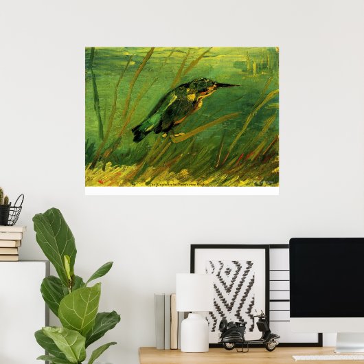De Kingfisher van Vincent van Gogh Poster (Thuiskantoor)