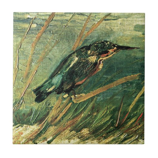 De Kingfisher van Vincent van Gogh Tegeltje (Voorkant)