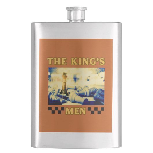 De King's Mannen Schaakspeler Flacon (Voorkant)