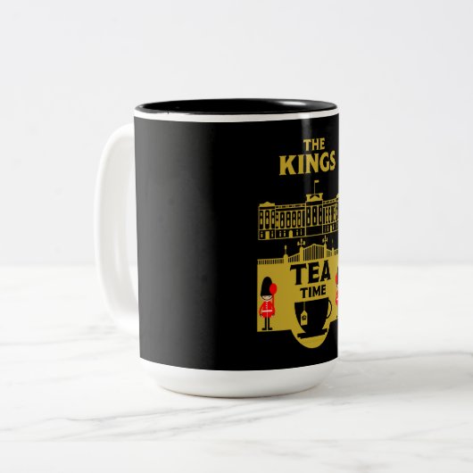 De Kings Tea Royal Corporation Large Coffee Mok (Voorkant links)