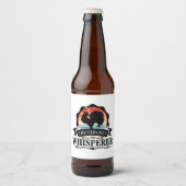 De kip fluistert grappig bier etiket (Voorkant)