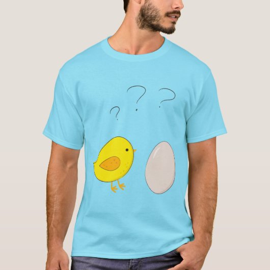 De kip of de Cartoon van de eicel Funny Easter T-shirt (Voorkant)