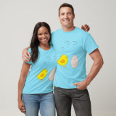 De kip of de Cartoon van de eicel Funny Easter T-shirt (Unisex)