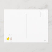 De kip of de eitjes schattige paascartoon feestdagenkaart (Achterkant)