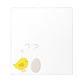De kip of de eitjes schattige paascartoon notitieblok (Voorkant)