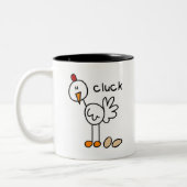 De Kip van het Cijfer van de stok Tweekleurige Koffiemok (Links)
