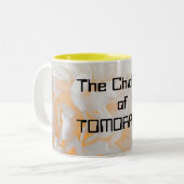 De kip van TOMORROW Tweekleurige Koffiemok (Voorkant links)