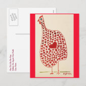 De Kip van Valentijn steunt de Gezondheid van de Feestdagenkaart (Voorkant / Achterkant)