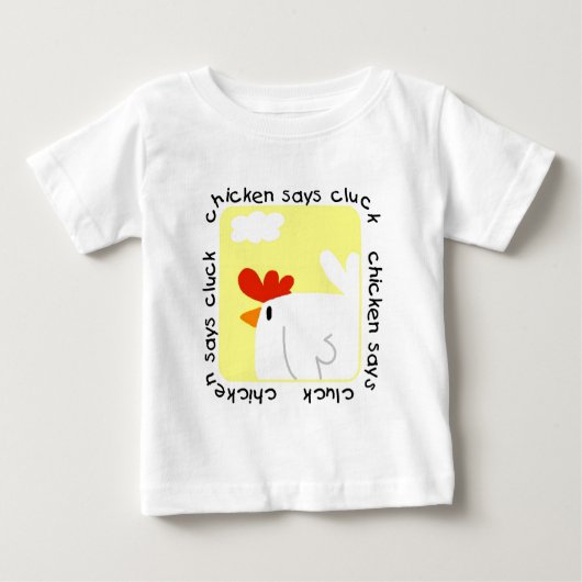 De kip zegt T-shirts en Giften klok (Voorkant)