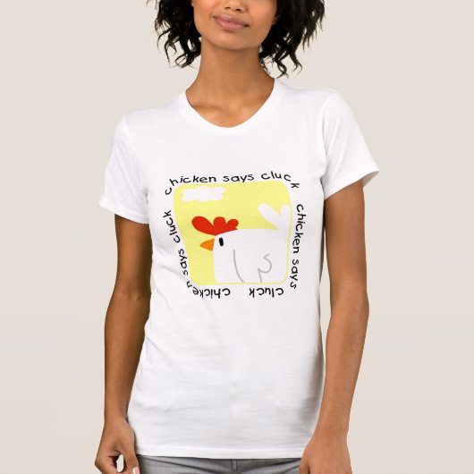 De kip zegt T-shirts en Giften klok (Voorkant)