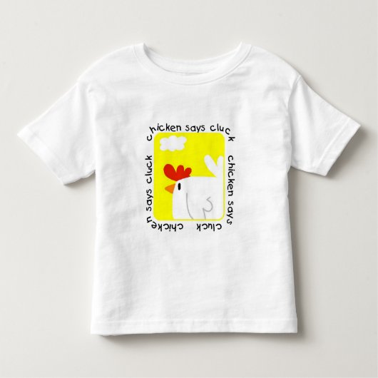 De kip zegt T-shirts en Giften klok (Voorkant)