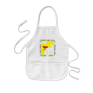 De kip zegt T-shirts en Giften klok Kinder Schort