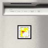 De kip zegt T-shirts en Giften klok Magneet (Insitu (Vaatwasser))