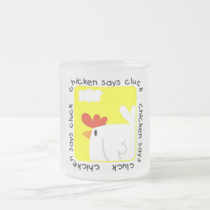De kip zegt T-shirts en Giften klok Matglas Koffiemok