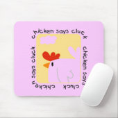 De kip zegt T-shirts en Giften klok Muismat (Met muis)