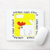 De kip zegt T-shirts en Giften klok Muismat (Met muis)