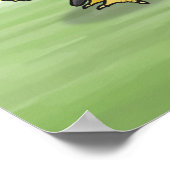 De kippen schilderen een paasei poster (Hoek)