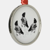 De Kippen van de binnenplaats Metalen Ornament (Rechts)