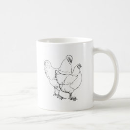 De Kippen van het Ras van de erfenis - Haan en Kip Koffiemok