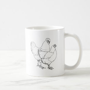 De Kippen van het Ras van de erfenis - Haan en Kip Koffiemok