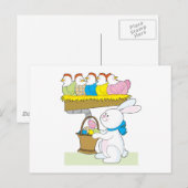 De Kippen van Pasen van de regenboog Feestdagenkaart (Voorkant / Achterkant)