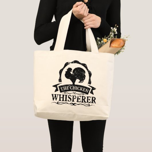 De Kippenfluisteraar Grappig Grote Tote Bag (Voorkant (product))