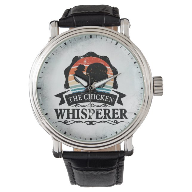De Kippenfluisteraar Grappig Horloge (Voorkant)