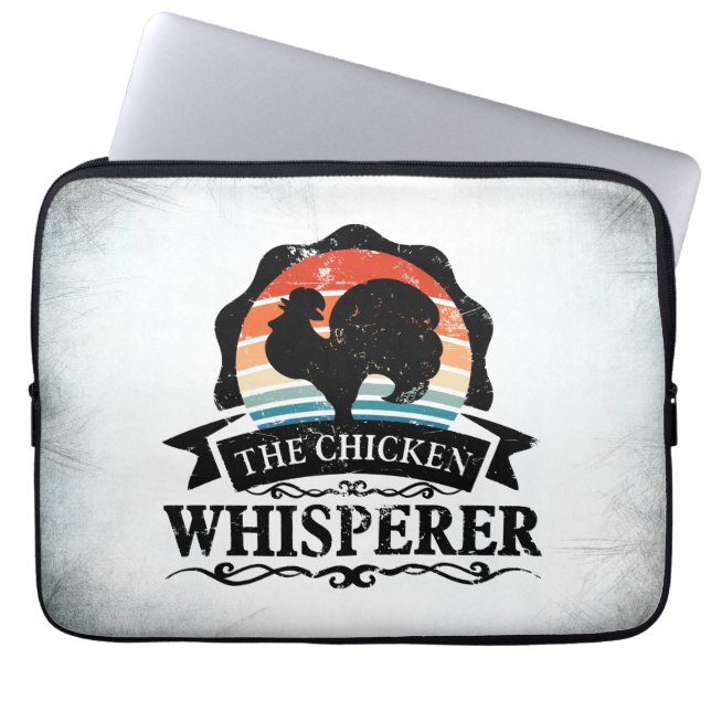 De Kippenfluisteraar Grappig Laptop Sleeve (Voorkant)