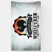 De Kippenfluisteraar Grappig Spandoek (Verticaal)