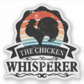 De Kippenfluisteraar Grappig Sticker (Voorkant)