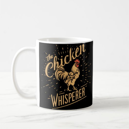 De kippenkop Whisperer Funny Chicken Lover Farming Koffiemok (Links)