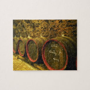 De Kiralyudvar-wijnmakerij: Vaten met Tokaj-wijn Legpuzzel